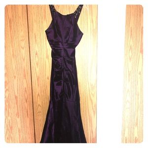 Purple evening gown